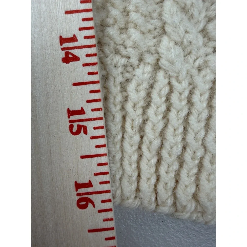 Blarney Woolen Mills Irish Hand Knit Wool Ivory‎ Youth Sweater